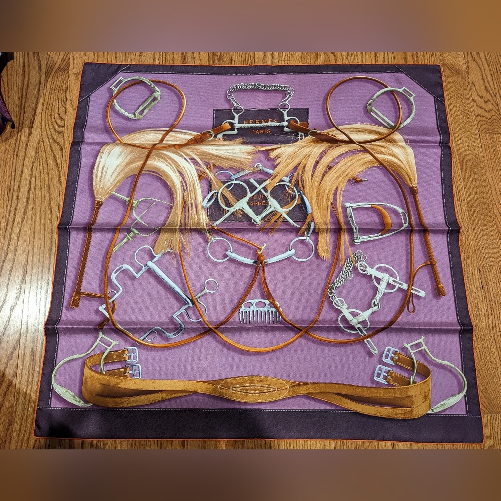 Hermes silk scarf 90